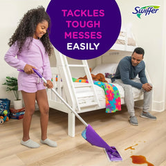 Swiffer WetJet Floor Mop Starter Kit (1 Spray Mop, 5 Mopping Pads, 1 Floor Cleaner Liquid Solution) - 8pc
