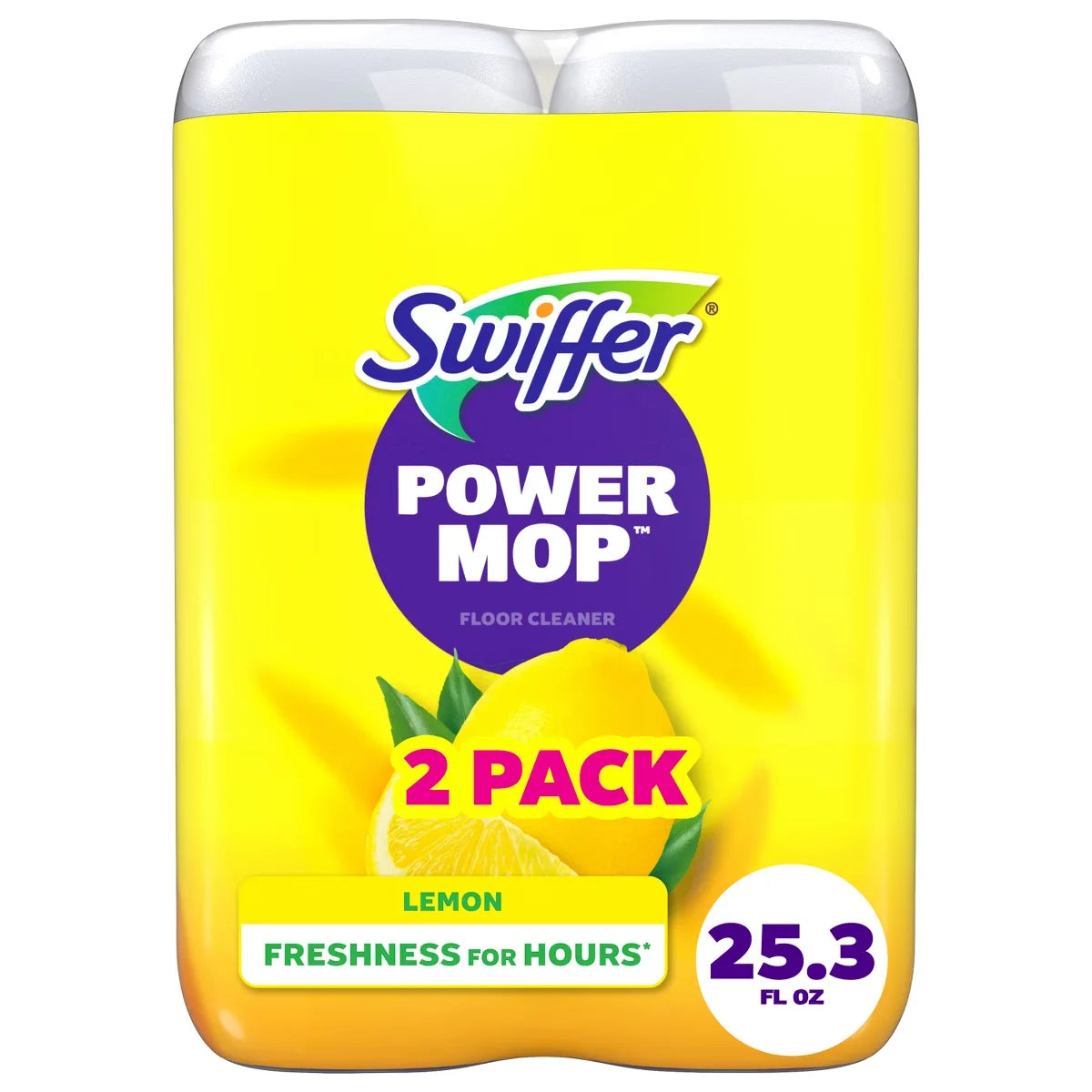 Swiffer Lemon Power Mop Solution Refill Floor Cleaners - 2ct