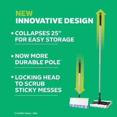 Swiffer Deluxe Sweep + Mop: Multi-Surface Floor Cleaning Tool - 9pc