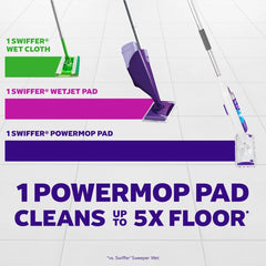 Swiffer Power Mop Multi-Surface Mopping Pad Refills for Floor Cleaning