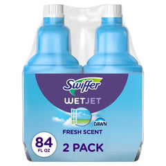 Swiffer WetJet 84.4 fl oz/2ct Multi-Purpose Cleaner + Floor Mop Starter Kit + 24ct Multi-Surface Floor Cleaner Spray Moping Pads Refill Unscented