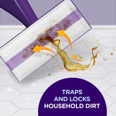 Swiffer WetJet Pad & Solution Bundle Pack - 12ct: Cotton Material, Floor Use, 3.498 Inch Depth