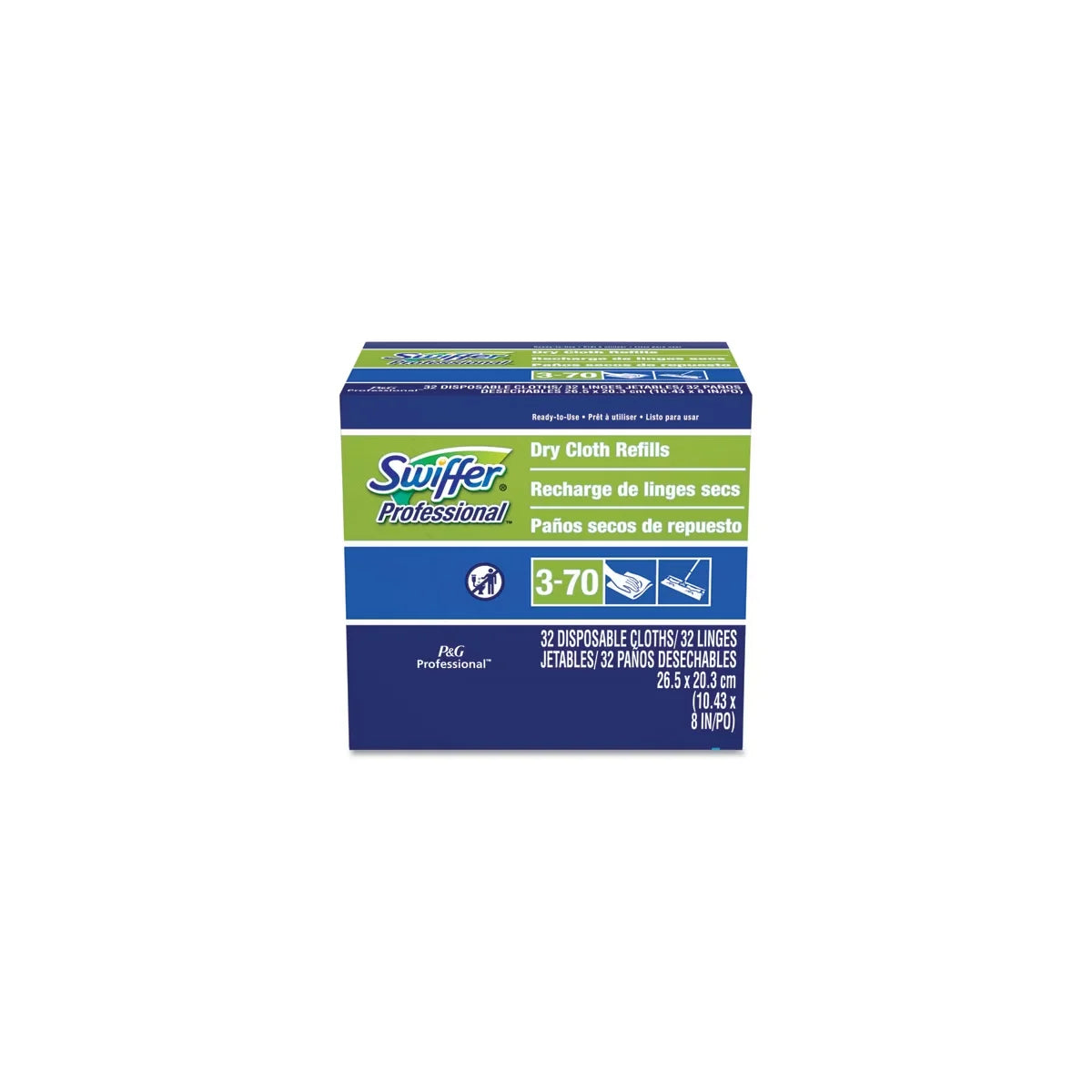 Swiffer Dry Refill Cloths, 10.63 x 8, White, 32/Box