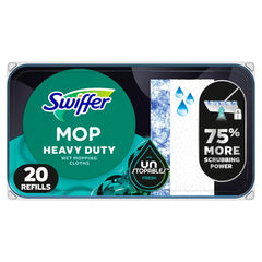 Swiffer Unstopables Fresh Heavy Duty Wet Cloths Refill - 20ct: Multipurpose Microfiber, Compatible with Swiffer Mops