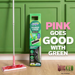 Swiffer Unscented Sweep + Mop Deluxe Floor Cleaners - Wicked Pink: Box, Multi-Surface, Solid Form