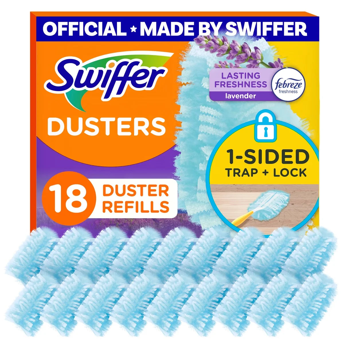 Swiffer Dusters Multi-Surface Refills - Lavender Scent - 18ct: Cotton, Multipurpose