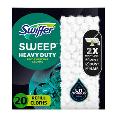 Swiffer Unstopables Fresh Heavy Duty Dry Cloths Refill - 20ct: Cotton, Multipurpose, Multi-Surface
