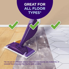 Swiffer WetJet Pad & Solution Bundle Pack - 12ct: Cotton Material, Floor Use, 3.498 Inch Depth