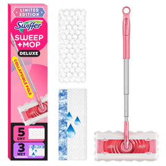 Swiffer Unscented Sweep + Mop Deluxe Floor Cleaners - Wicked Pink: Box, Multi-Surface, Solid Form